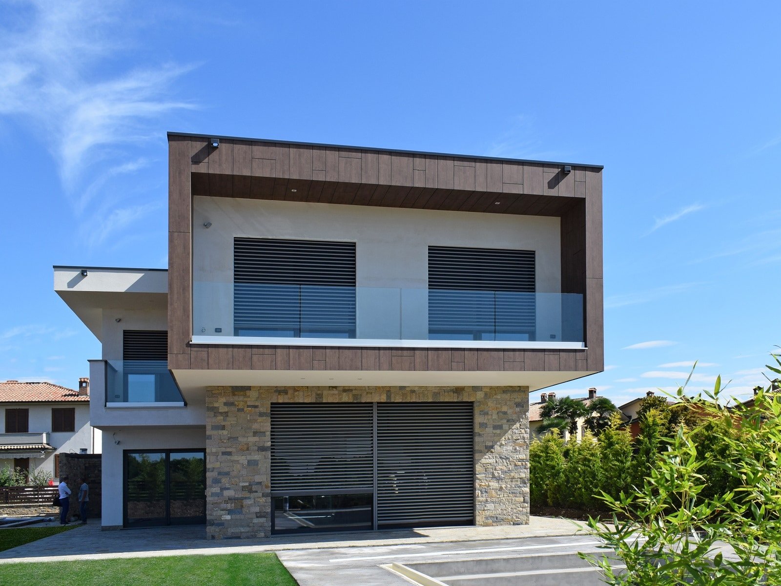 villa moderna in legno a Romano