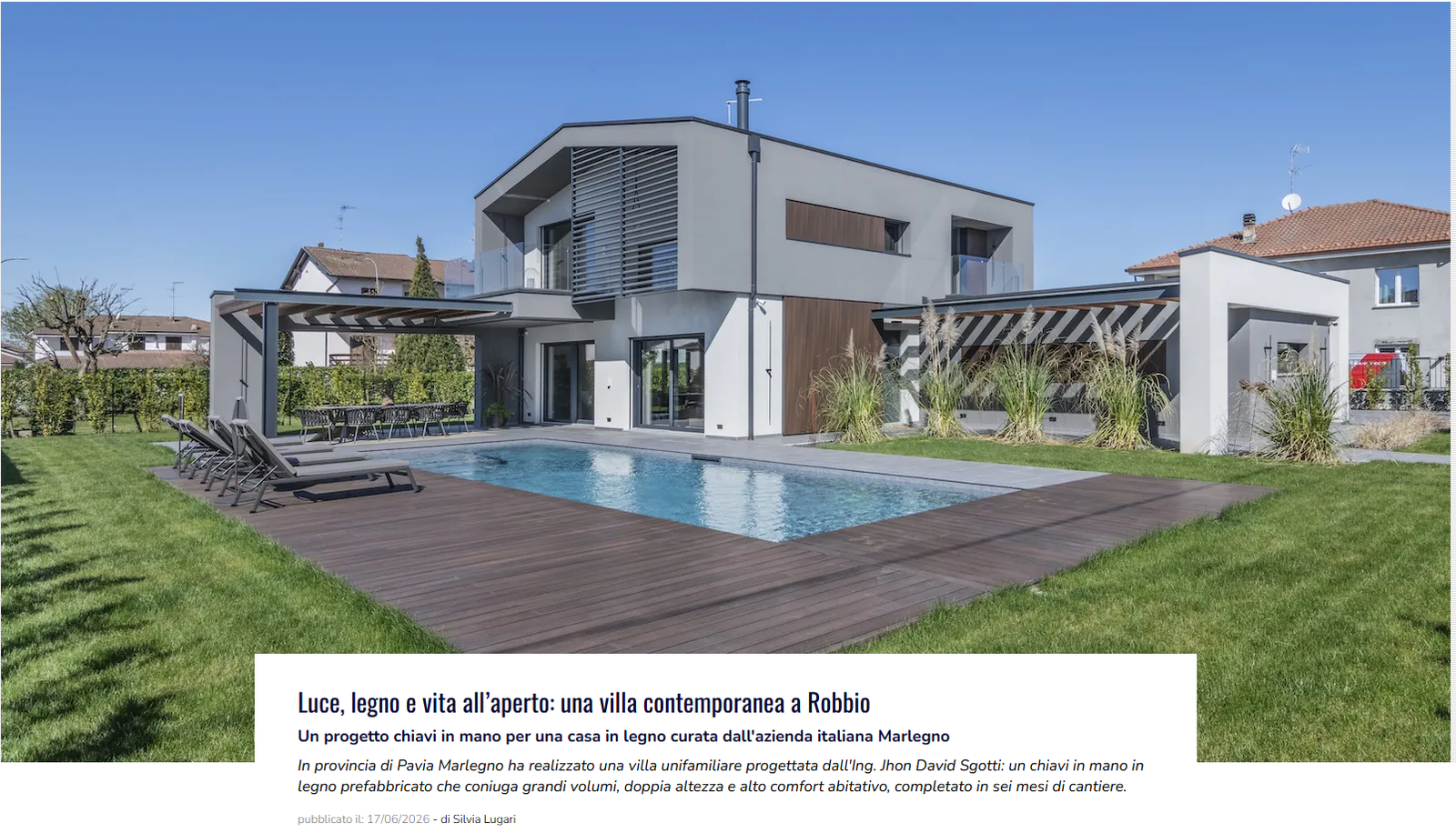 Villa contempoanea a Robbio
