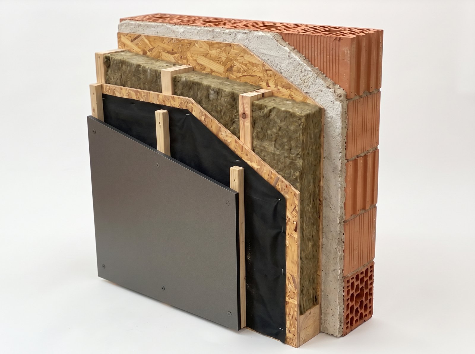 GUSCIO Sistema GUSCIO - facciata prefabbricata in legno con vari strati