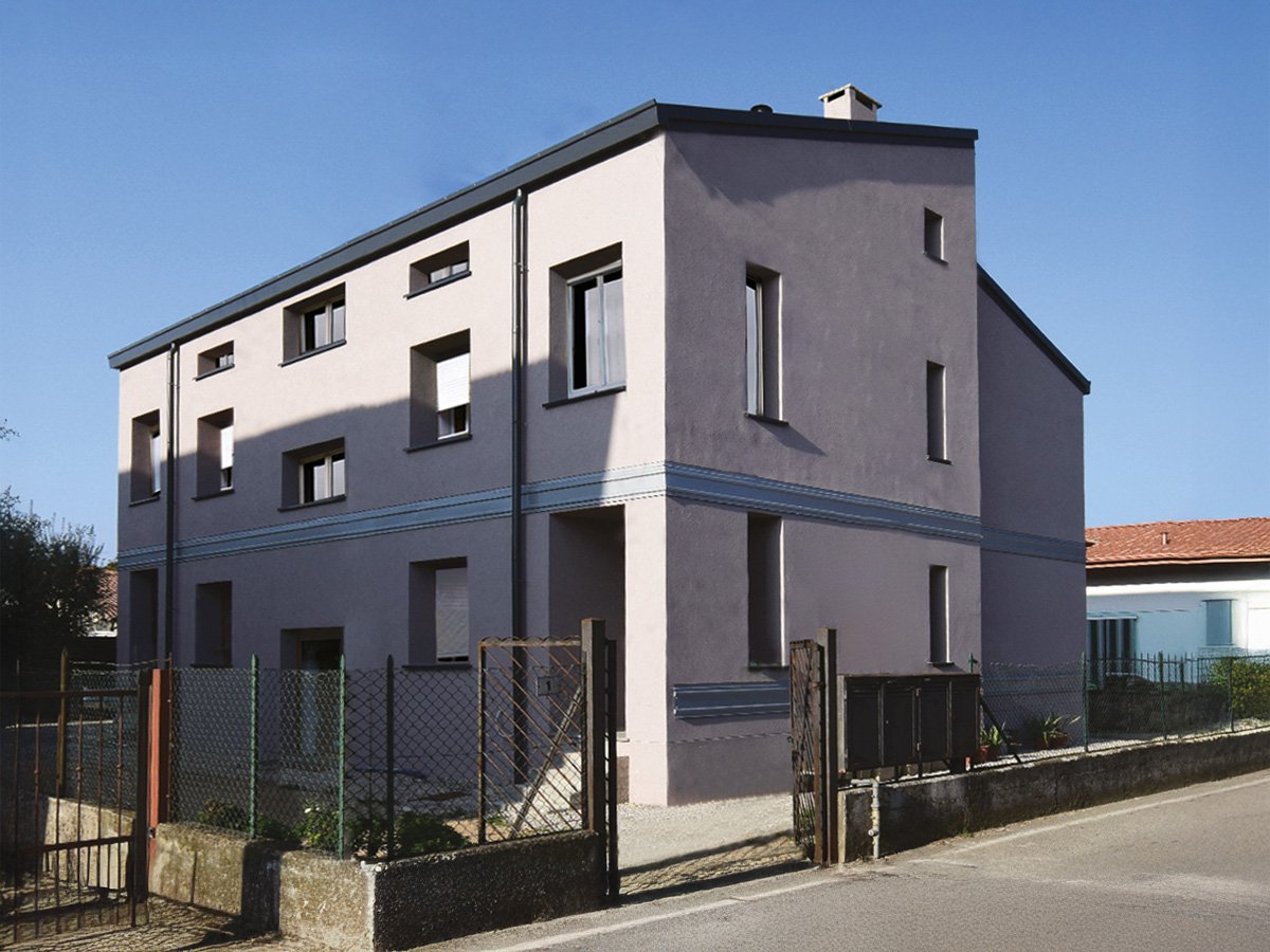 Social house dopo la riqualificazione tramite il sistema GUSCIO di Marlegno